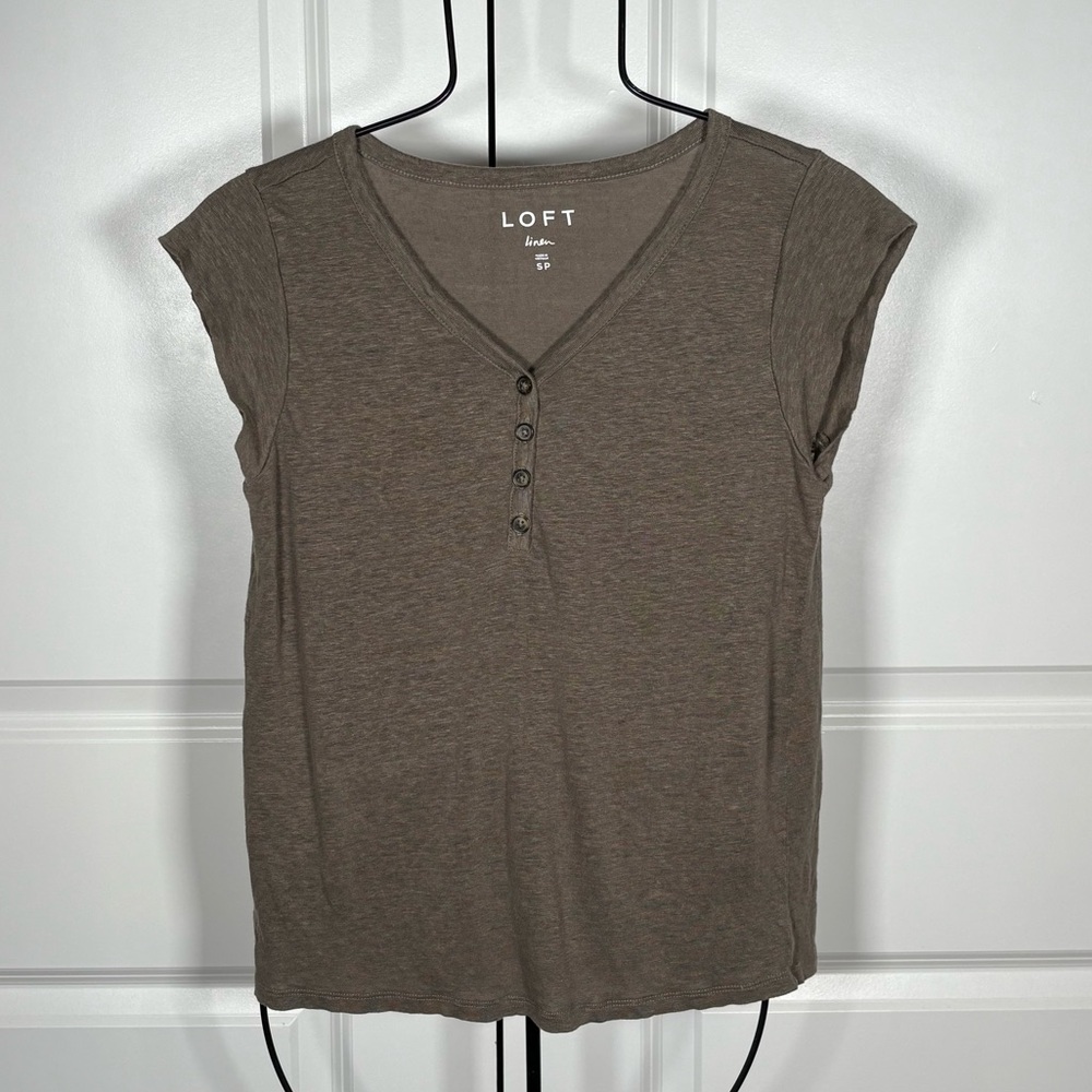 Loft Grey Linen Top